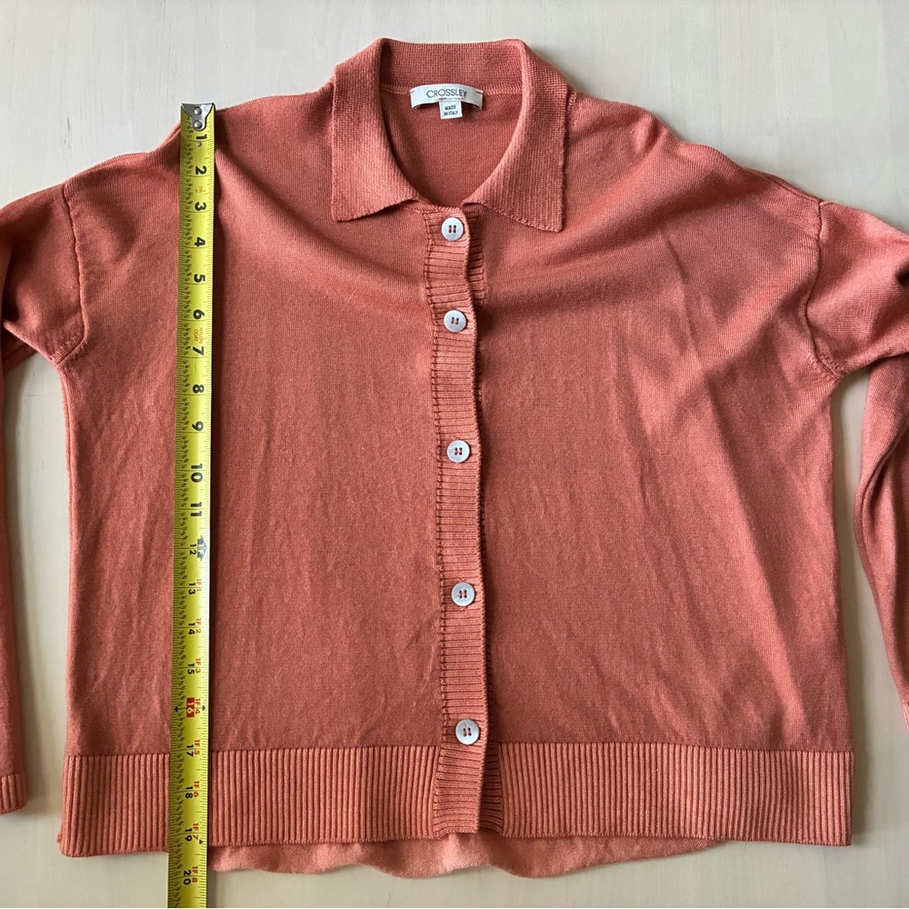 $245 Crosley 100% Italian Wool Women's Coral Cardigan